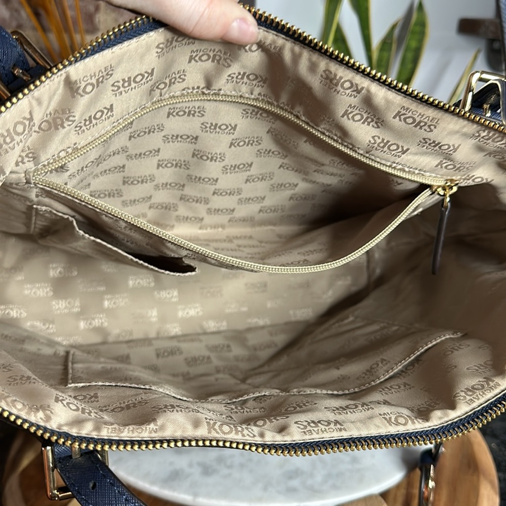 Michael Kors Ciara Navy Tote - Picture 8 of 17